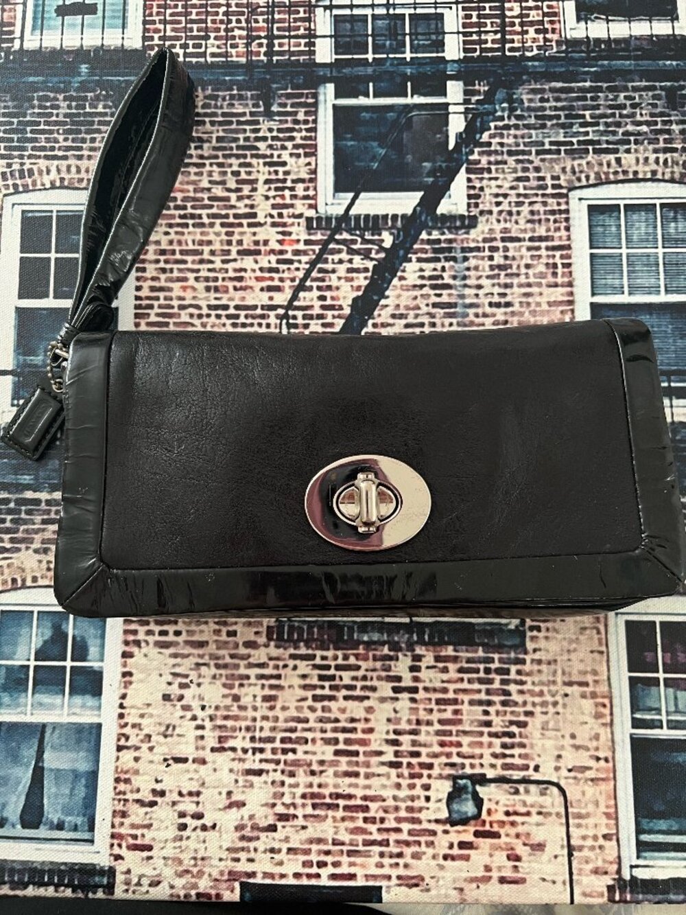 Vintage Coach clutch leather